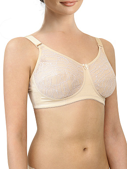 Бюстгальтер после мастэктомии Camelia 1784У для фиксации молочной железы, бежевый / кремовый